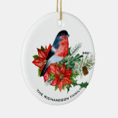 Waterverf Bird Keramisch Ornament (Rechts)