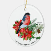 Waterverf Bird Keramisch Ornament (Links)