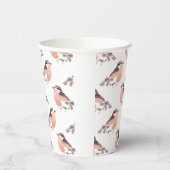 Waterverf Bird Pattern Koffiebekers Papieren Bekers (Links)