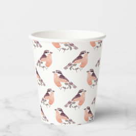 Waterverf Bird Pattern Koffiebekers Papieren Bekers