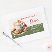 Waterverf Bird Schattigee kerstkoekjes Rechthoekige Sticker (Envelop)