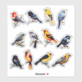 Waterverf Bird Scrapbook Stationery Sticker (Vel)