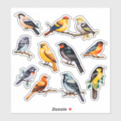 Waterverf Bird Scrapbook Stationery Sticker (Vel)