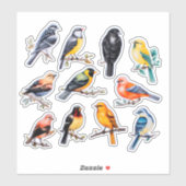 Waterverf Bird Scrapbook Stationery Sticker (Vel)