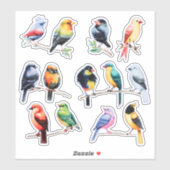 Waterverf Bird Scrapbook Stationery Sticker (Vel)
