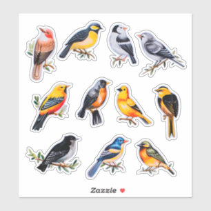 Waterverf Bird Scrapbook Stationery Sticker