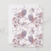 Waterverf Bird Stylish Feminine Trendy Blush Pink Notitiekaartje (Achterkant)