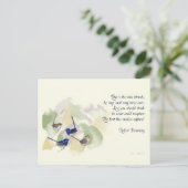 Waterverf Birds Robert Browning Poem Briefkaart (Staand voorkant)