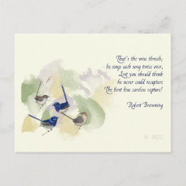 Waterverf Birds Robert Browning Poem Briefkaart
