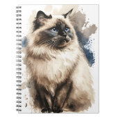  WATERVERF BIRMAN CAT NOTITIEBOEK (Voorkant)