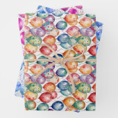 Waterverf Birthday-ballonnen Inpakpapier Vel (In situ)