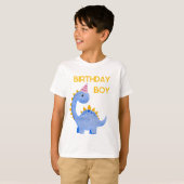 Waterverf Birthday Boy Dino T-shirt (Voorkant volledig)
