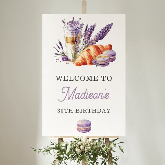 Waterverf Birthday Brunch Welkomstteken Poster