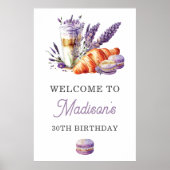 Waterverf Birthday Brunch Welkomstteken Poster (Voorkant)