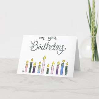 Waterverf Birthday Kaart