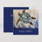 Waterverf Birthday Notecard Bedankkaart (Voorkant / Achterkant)