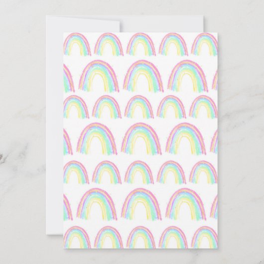 Waterverf Birthday Party Kaart (Achterkant)