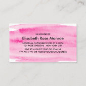 Waterverf Birthday Party Ticket (Achterkant)