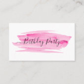 Waterverf Birthday Party Ticket (Voorkant)