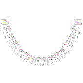 Waterverf Birthday Party Vlaggetjes (Alle)