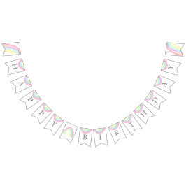 Waterverf Birthday Party Vlaggetjes