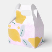 Waterverf - Birthday - roze gele grenskunst Bedankdoosjes (Achterkant)