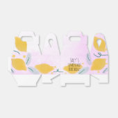 Waterverf - Birthday - roze gele grenskunst Bedankdoosjes (Uitgevouwen)