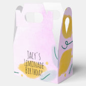 Waterverf - Birthday - roze gele grenskunst Bedankdoosjes (Geopend)