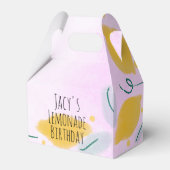 Waterverf - Birthday - roze gele grenskunst Bedankdoosjes (Voorkant Zijde)