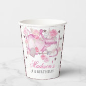 Waterverf Birthday Tea Party Glitter Papieren Bekers (Voorkant)