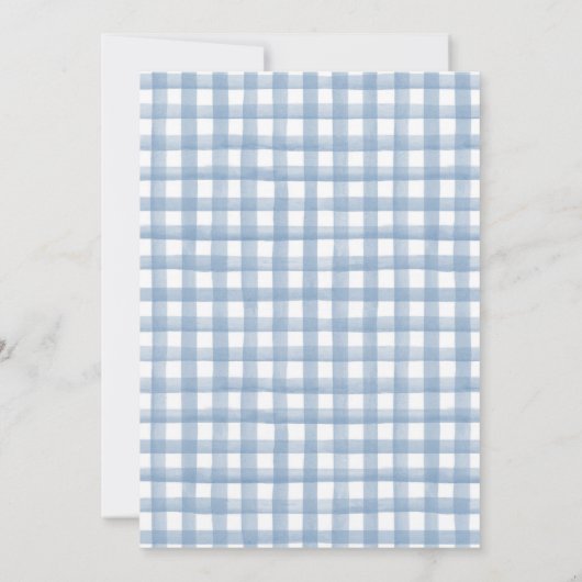 Waterverf Birthday-uitnodiging | Blauwe trein Kaart (Achterkant)