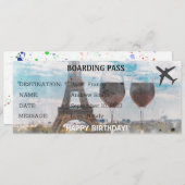 Waterverf Birthday verrassing Paris kaart (Voorkant / Achterkant)