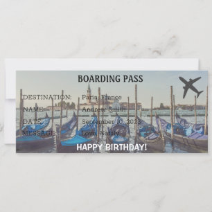 Waterverf Birthday verrassing Venice card