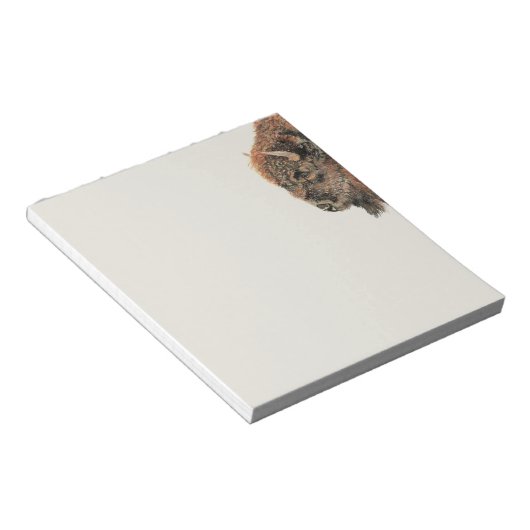 Waterverf Bison Buffalo Animal Natuur Art Notitieblok (Schuin)