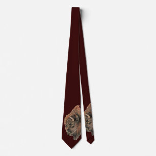 Waterverf Bison Buffalo Animal Natuur Stropdas