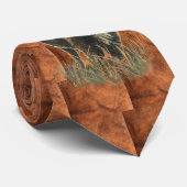 Waterverf Bison Buffalo Animal Natuur Stropdas (Opgerold)