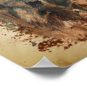 Waterverf Bison Buffalo Dierlijke Natuur in het wi Poster (Hoek)