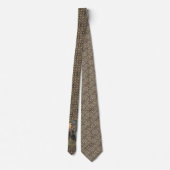 Waterverf Bison Buffalo Grey Zwart Bruin Kleuren Stropdas (Achterkant)