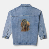 Waterverf Bison Buffalo Natuur in het wild Denim Jacket (Achterkant)