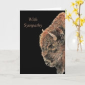 Waterverf Bison Buffalo Natuur in het wild Kaart (Gele Bloem)