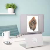 Waterverf Bison Buffalo Wildlife Animal Art Sticker (Laptop op bureau)