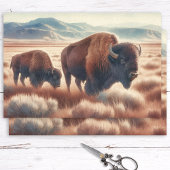 Waterverf Bison op de Plains Decoupage Tissuepapier