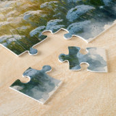Waterverf Bison White Wildflower Legpuzzel (Zijkant)