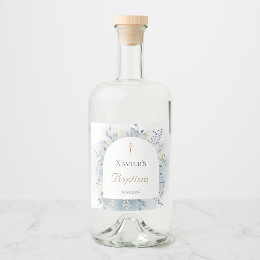 waterverf blaasjes likeurfles etiket (Voorkant)