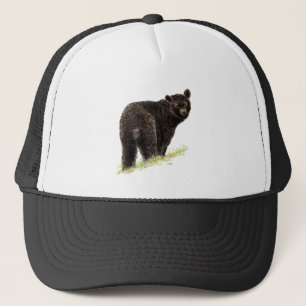 Waterverf Black Beer Animal Art Natuur Wildlife Trucker Pet