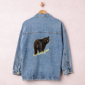 Waterverf Black Beer Animal Wildlife Natuur Art Denim Jacket (Hangar)