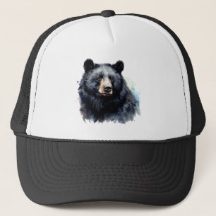 Waterverf Black Beer Animal Wildlife Natuur Art Trucker Pet