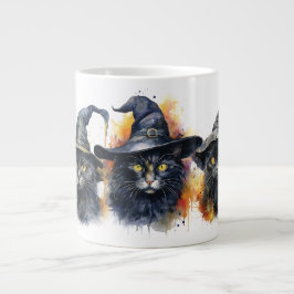 Waterverf Black Cat Trio Grote Koffiekop