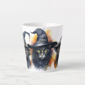 Waterverf Black Cat Trio Latte Mok (Voorkant)