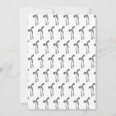 Waterverf Black Coquette Bow Vrijgezellenfeest Kaart (Achterkant)